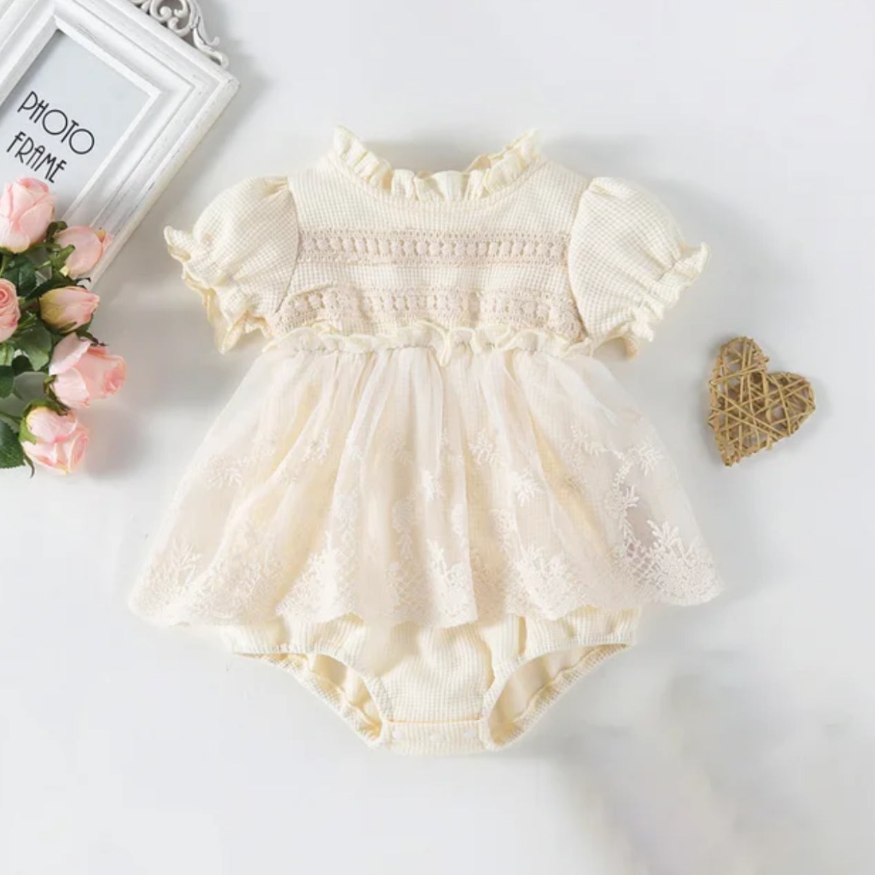 CLEARANCE-- Vintage Lace Romper