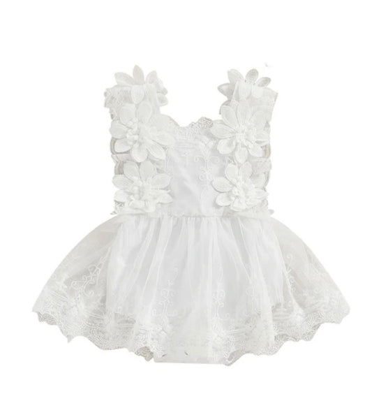 CLEARANCE-Vivianne- vintage lace playsuit