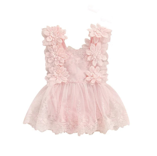 CLEARANCE-Vivianne- vintage lace playsuit