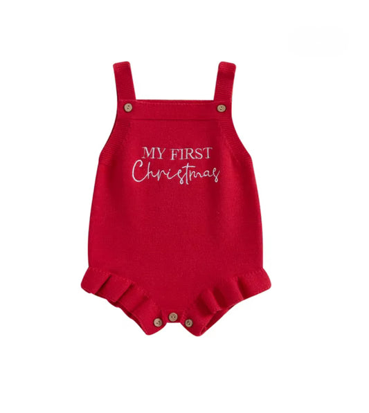 CLEARANCE- My first Christmas Romper