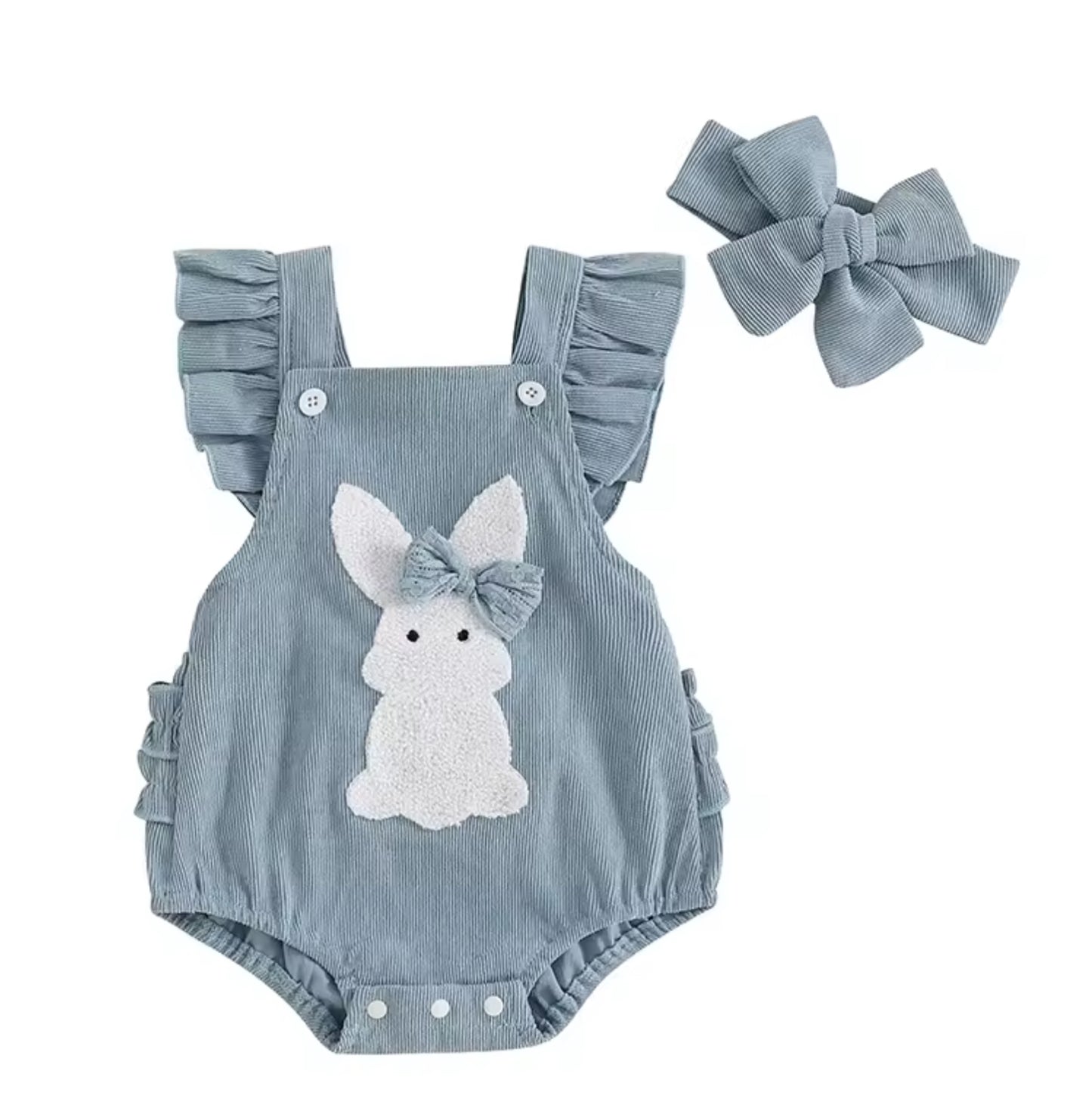 CLEARANCE- Happy Bunny Romper Set