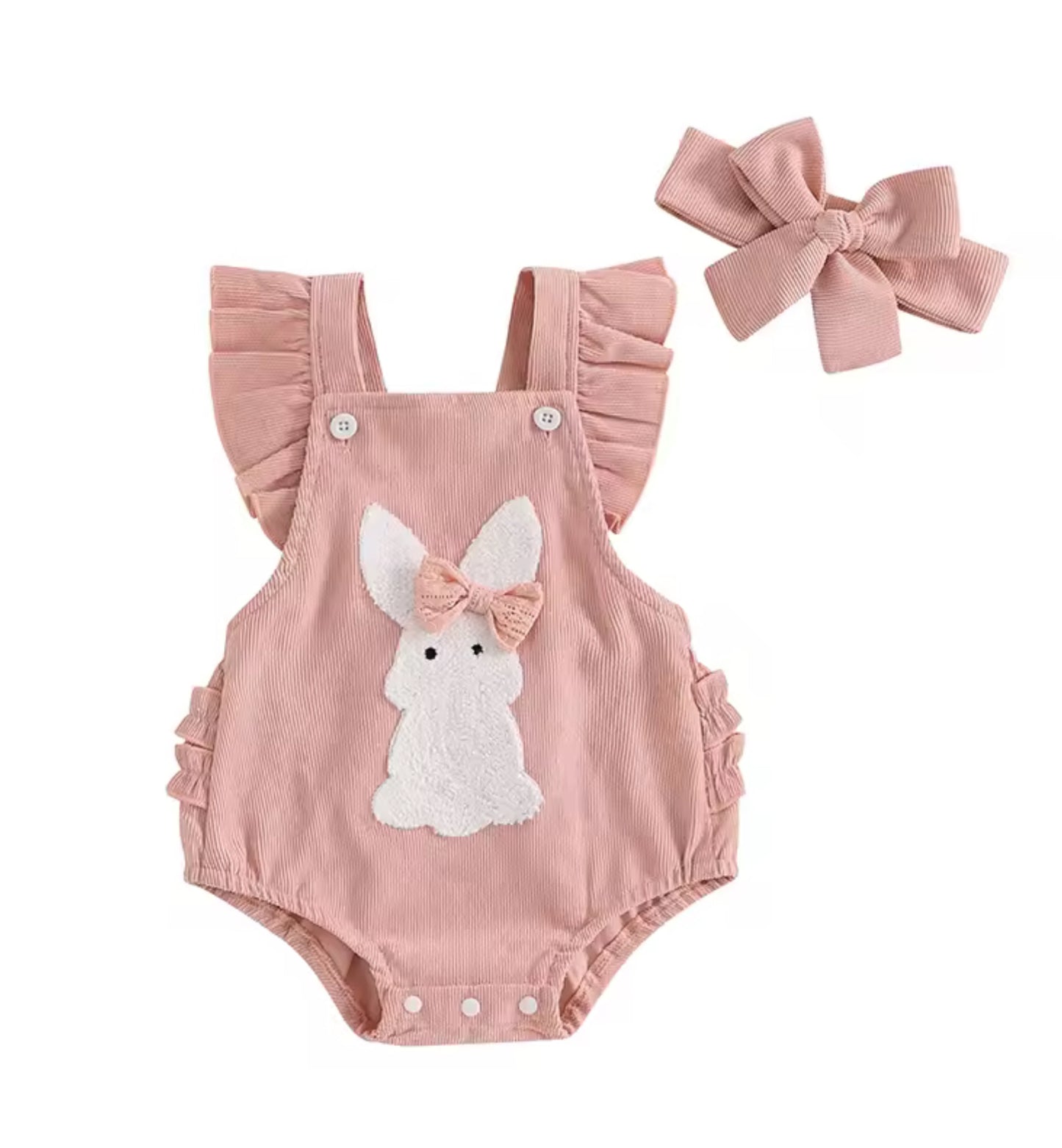 CLEARANCE- Happy Bunny Romper Set